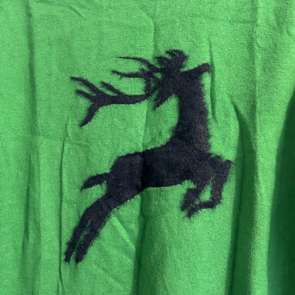 Talbots Kelly Green Reindeer Sweater - Size 2x - Picture 3 of 4